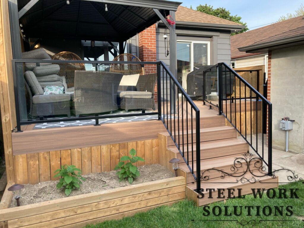Glass Deck Railing Designed, Fabricated, and Installed by Steel Work Solutions
