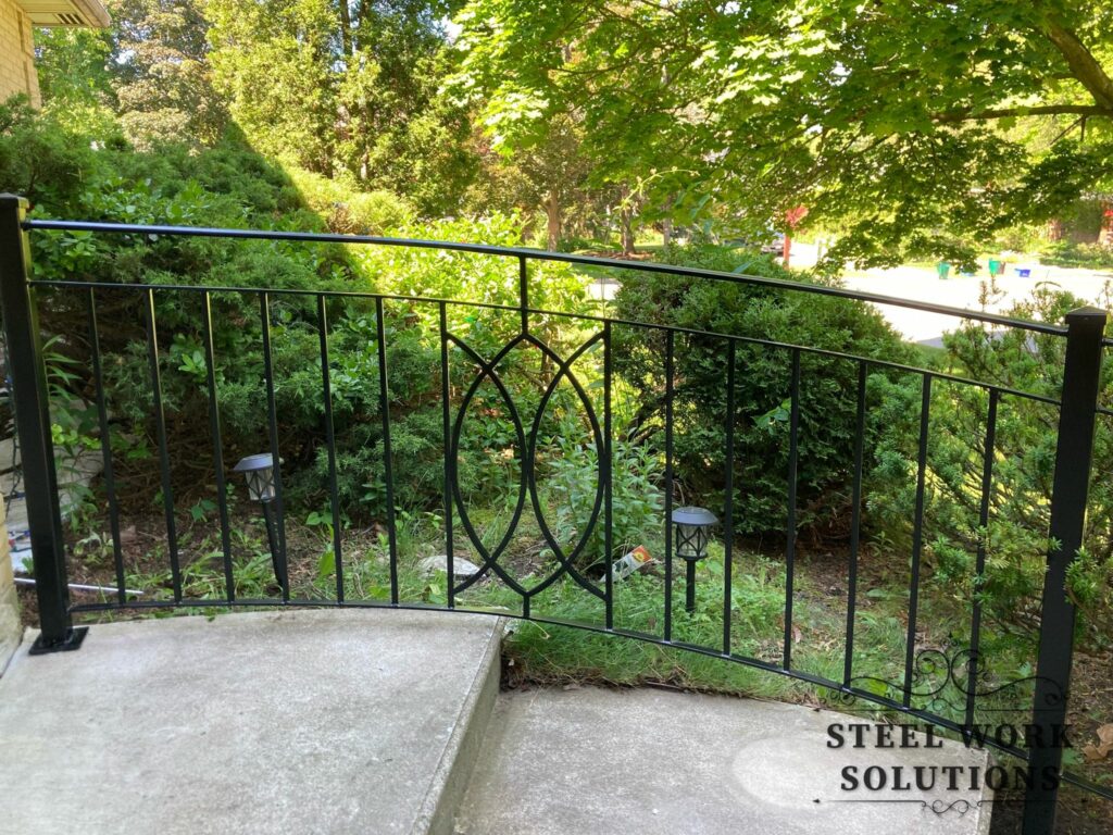 Exterior Curved Iron Railing in Thornhill-Steel-Work-Solutions (1)