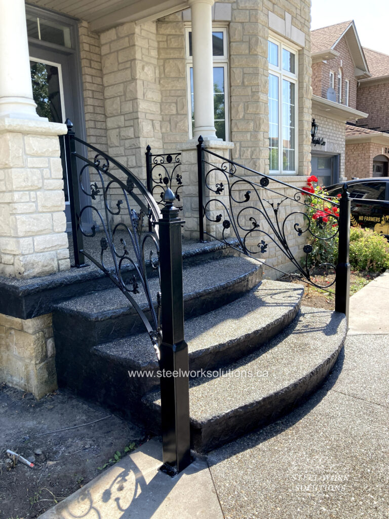 Custom Designed OutdoorPorch Railing in Mississauga, ON by Steel Work Solutions