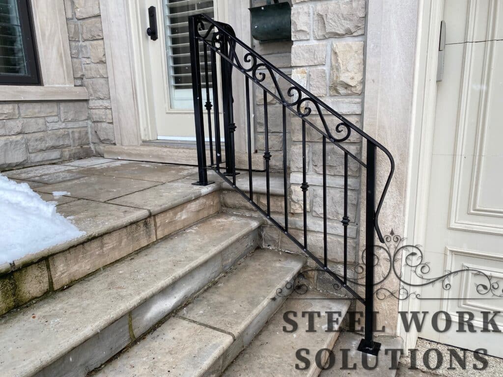Black Metal Porch Railing in Oakville, ON by Steel Work Solution