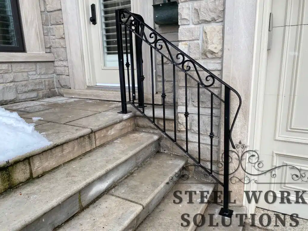 Black Metal Porch Railing in Oakville, ON by Steel Work Solution