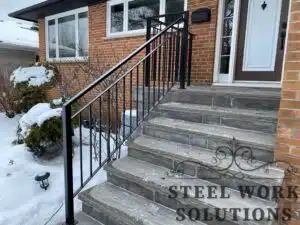 Black Metal Porch Railing in Vaughan, ON by Steel Work Solution