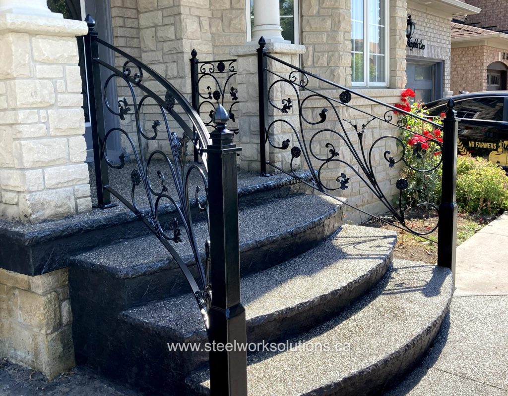 Custom Designed OutdoorPorch Railing in Mississauga, ON by Steel Work Solutions