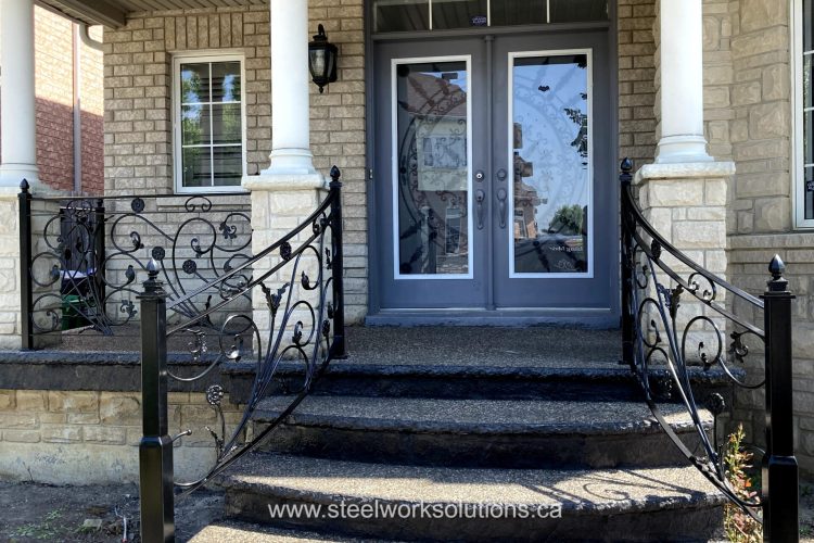 Custom Designed OutdoorPorch Railing in Mississauga, ON by Steel Work Solutions