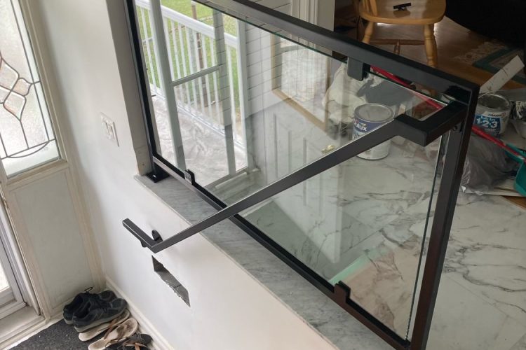 Interior Glass Frame Railing in Mississauga-Steel-Work-Solutions