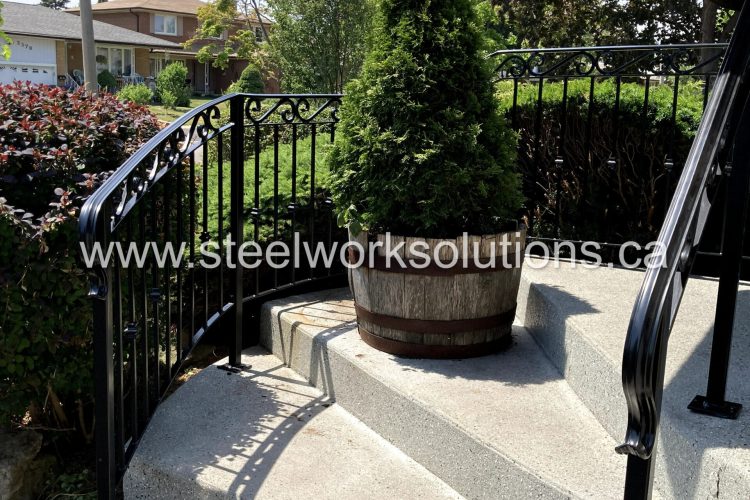 Wrought Iron Porch Railing in Burlington by steel-work-solutions (4)