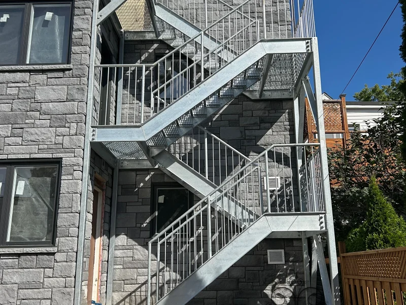 Fire Escape Staircase in Toronto by Steel Work Solutions