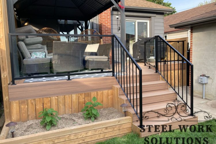Glass Deck Railing Designed, Fabricated, and Installed by Steel Work Solutions
