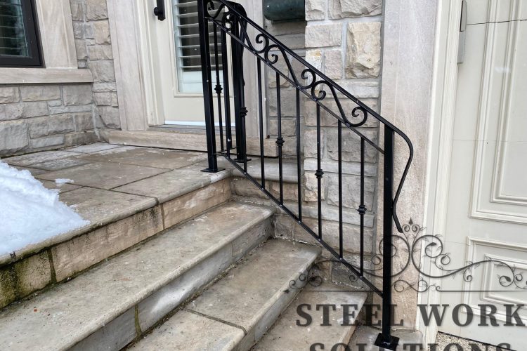 Black Metal Porch Railing in Oakville, ON by Steel Work Solution