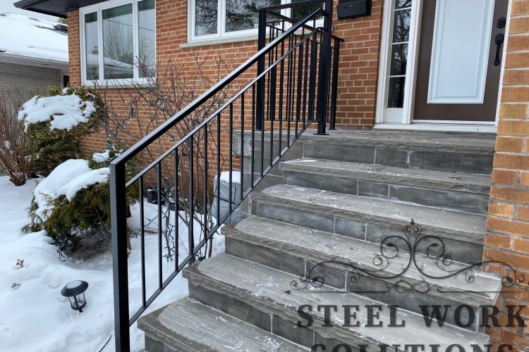 Black Metal Porch Railing in Vaughan, ON by Steel Work Solution